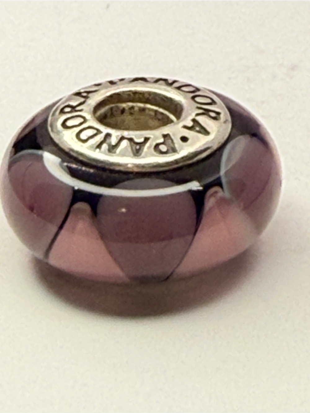 Retired Pandora Captivating Purple Murano Glass Charm 790635 ALE 925